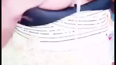 Nude desi lady tempts the man during a video call sex