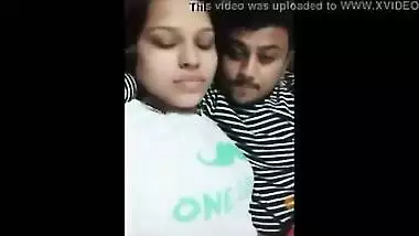 Desi couple sex play with boobs on live video call