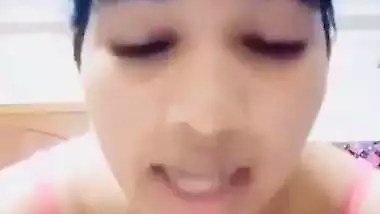 Indian nude girl shows her big boobies on camera