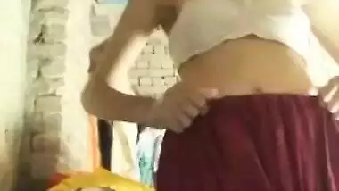 Indian aunty thinks it's a good day to put on clothes on the camera