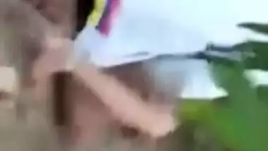 Two local boys fucking beauty village girl outdoor In bushes. Desi XXX mms