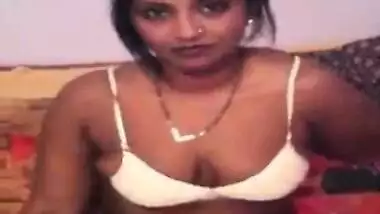 bangladeshi bhabhi wife taking her bra off to show big brown nipple and breast
